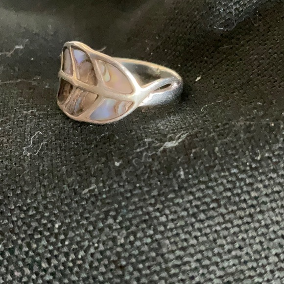 Silver and Abalone size 6.5 Ring - Picture 3 of 4